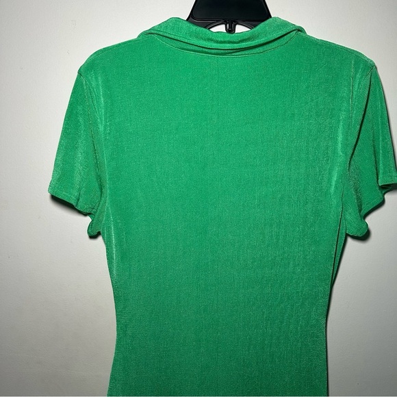 With Jean Alexa Green Button Down Mini Dress Size Medium - Picture 13 of 15